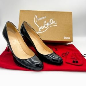 Christian Louboutin Patent Calf Black Simple Pump 85mm, 7.5 US, 37.5 EU